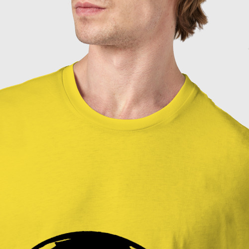 Мужская футболка хлопок Dr. House music, цвет желтый - фото 6