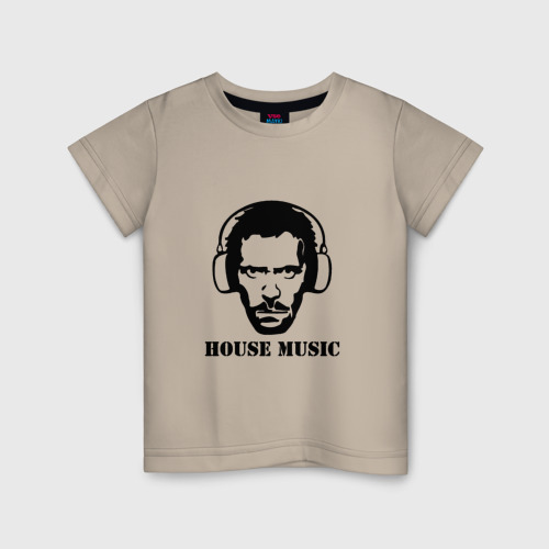 Детская футболка хлопок Dr. House music, цвет миндальный