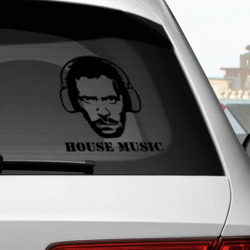 Наклейка с принтом Dr. House music для любого человека, вид спереди №2. Цвет основы: белый