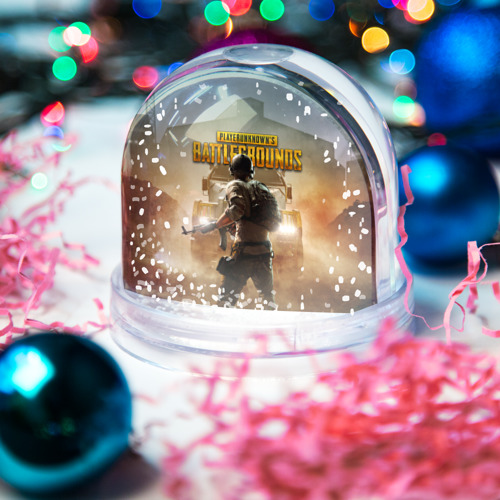 Игрушка Снежный шар PUBG солдат в шлеме ПАБГ - фото 3