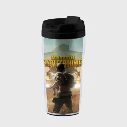 Термокружка-непроливайка PUBG солдат в шлеме ПАБГ