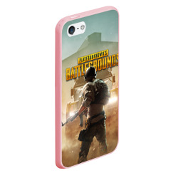 Чехол для iPhone 5/5S матовый PUBG солдат в шлеме ПАБГ - фото 2