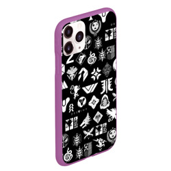 Чехол для iPhone 11 Pro Max матовый Destiny 2 pattern game logo Дестини 2 паттерн символы игры - фото 2