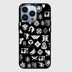 Чехол для iPhone 13 Pro Destiny 2 pattern game logo Дестини 2 паттерн символы игры