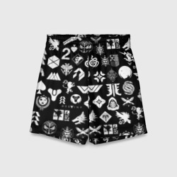 Детские спортивные шорты 3D Destiny 2 pattern game logo Дестини 2 паттерн символы игры