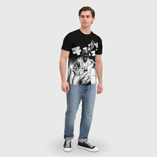 Мужская футболка 3D Человек-бензопила в бешенстве, цвет 3D печать - фото 5