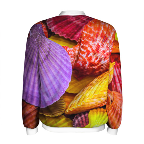 Мужской бомбер 3D Разноцветные ракушки  multicolored seashells - фото 2