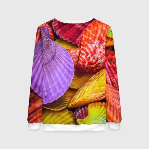 Женский свитшот 3D Разноцветные ракушки  multicolored seashells - фото 2