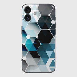 Чехол для iPhone 16 силиконовый с защитой камеры Абстракция Flo