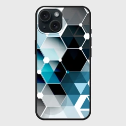 Чехол силиконовый для Apple iPhone 15 матовый Абстракция Flo