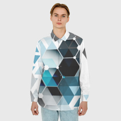 Мужская рубашка oversize 3D Абстракция Flo - фото 2
