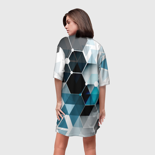Платье-футболка 3D Абстракция Flo, цвет 3D печать - фото 4