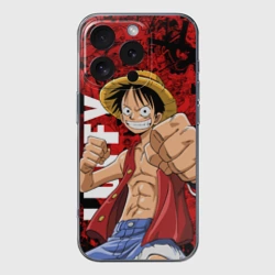Чехол для iPhone 16 Pro Max силиконовый с защитой камеры Манки Д. Луффи, One Piece