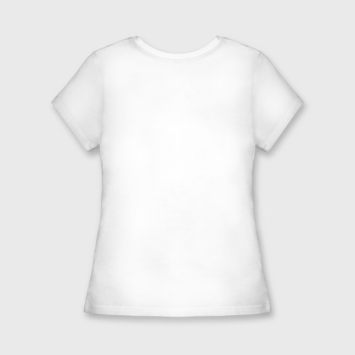 Женская футболка хлопок Slim Голова пантеры потекшая краска, цвет белый - фото 2