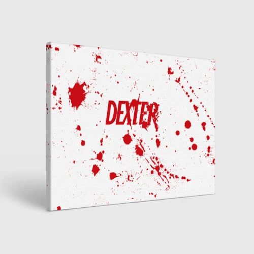 Холст прямоугольный Dexter logo - брызги крови