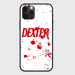 Чехол для iPhone 12 Pro Dexter logo - брызги крови
