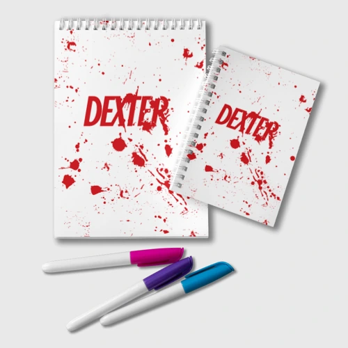 Блокнот Dexter logo - брызги крови