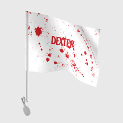 Флаг для автомобиля Dexter logo - брызги крови