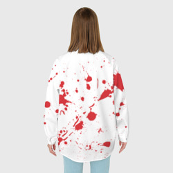 Женская рубашка oversize 3D Dexter logo - брызги крови - фото 2