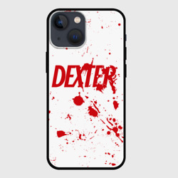 Чехол для iPhone 13 mini Dexter logo - брызги крови
