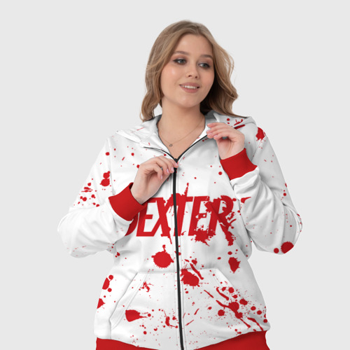 Женский костюм 3D Dexter logo - брызги крови, цвет красный - фото 7