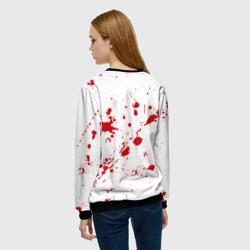 Женский свитшот 3D Dexter logo - брызги крови - фото 2