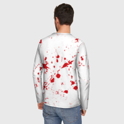 Мужской лонгслив 3D Dexter logo - брызги крови - фото 2
