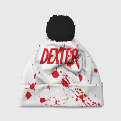 Шапка 3D c помпоном Dexter logo - брызги крови