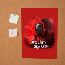 Постер Игра в кальмара квадрат - фото 2