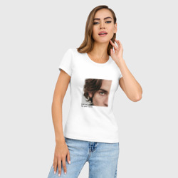 Женская футболка хлопок Slim Timothee Chalamet CMbYN цитата - фото 2