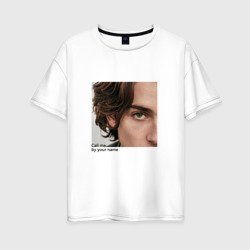 Женская футболка хлопок Oversize Timothee Chalamet CMbYN цитата