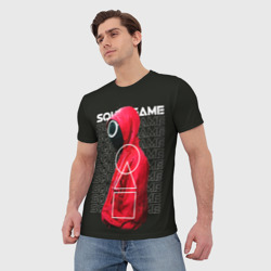 Мужская футболка 3D Сыграй в Кальмара - фото 2