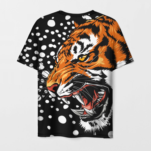 Мужская футболка 3D Амурский тигр и снегопад Фото 01
