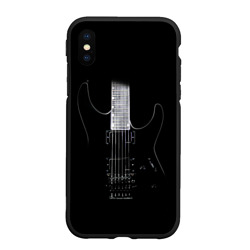 Чехол для iPhone XS Max матовый Черная электрогитара