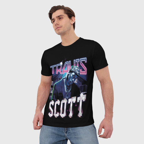 Мужская футболка 3D Travis Scott rap - фото 3