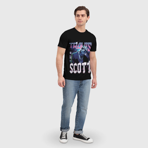 Мужская футболка 3D Travis Scott rap, цвет 3D печать - фото 5