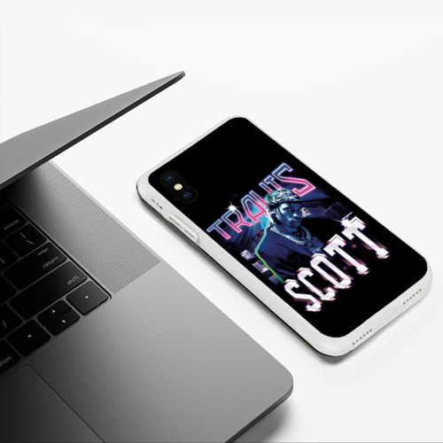 Чехол для iPhone XS Max матовый Travis Scott rap, цвет белый - фото 5