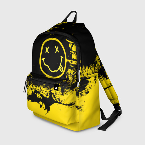 Рюкзак с принтом Нирвана Гранж Nirvana Smile, вид спереди №1