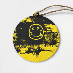 Деревянная игрушка круг Нирвана Гранж Nirvana Smile