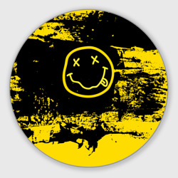 Круглый коврик для мышки Нирвана Гранж Nirvana Smile