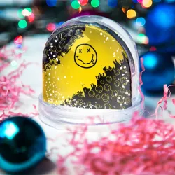 Игрушка Снежный шар Nirvana Smile Нирвана Рваный Паттерн - фото 2