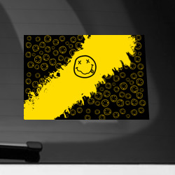 Nirvana Smile Нирвана Рваный Паттерн – Наклейка на автомобиль с принтом купить