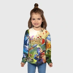 Детский лонгслив 3D Clash of Clans битва кланов - фото 2