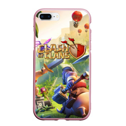 Чехол для iPhone 7Plus/8 Plus матовый Clash of Clans битва кланов