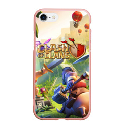 Чехол для iPhone 7/8 матовый Clash of Clans битва кланов