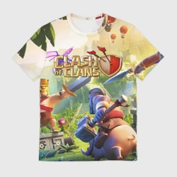 Мужская футболка 3D Clash of Clans битва кланов