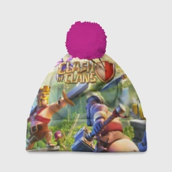 Шапка 3D c помпоном Clash of Clans битва кланов