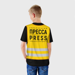 Детская футболка 3D Пресса - спецовка специальный корреспондент желтая - фото 2