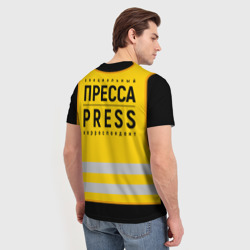 Мужская футболка 3D Пресса - спецовка специальный корреспондент желтая - фото 2