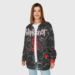 Женская рубашка oversize 3D Slipknot Rock Слипкнот Музыка Рок Гранж - фото 2